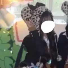 ディズニー ミニーちゃん ヒョウ柄 ファンキャップ 茶色