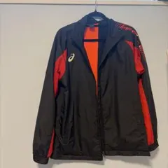 Asics 黒赤 ジッパージャケット