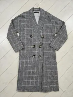 美品 ZARA リネンブレンドトレンチコート 春秋 トレンド clane