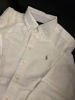 ラルフローレン　8Y 長袖オックスフォードシャツ　白　デニムシャツ