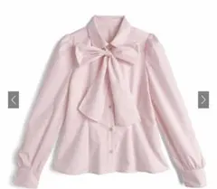 GRL ボウタイ付きブラウス ピンク