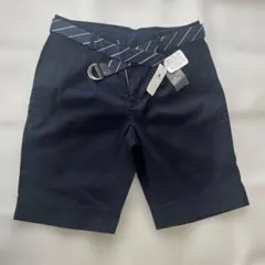 メンズ　ネイビー ショートパンツ ベルト付きのサムネイル
