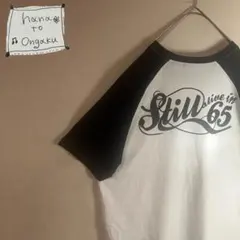 【Tシャツ】半袖　ラグラン　Von Dutch　モノトーン　黒白　使用感　古着のサムネイル