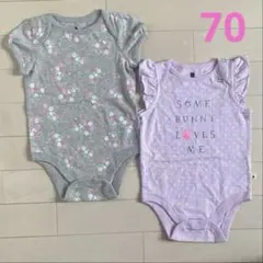 【新品】70cm babyGap ロンパース♡2枚セット ボディスーツ
