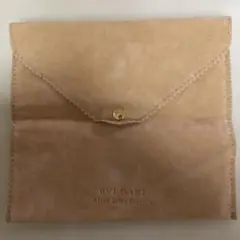 BVLGARI スエード アクセサリー小物入れ ベージュ