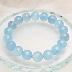 透明度⭕️ アクアマリン　ブレスレット◆天然石◆パワーストーン◆433