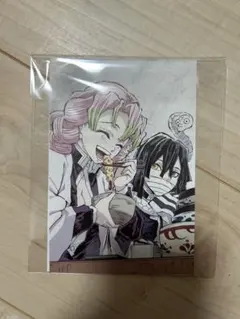鬼滅の刃　全集中展　幕間画　ポストカード　 2枚セット　おばみつ