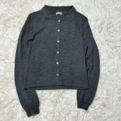 【希少】マーガレットハウエル キャメル100% 薄手 カーディガン グレー