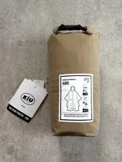 【未使用品】kiu キウ レインポンチョ ベージュ 無地 シンプル 男女兼用