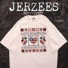 90’s JERZEES 白Tシャツ APPLES SPICE カントリーりんごのサムネイル