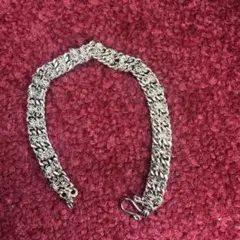 シルバー 編み込み ブレスレット 約17.5cm