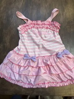 すみっコぐらし ピンクストライプ水着