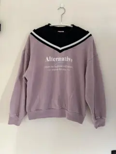 Algyトレーナー 重ね着風