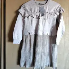 新品タグ付き　小花柄　ドッキングワンピース