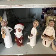 スウェーデン　 クリスマス　 陶製キャラクター置物セット4セット
