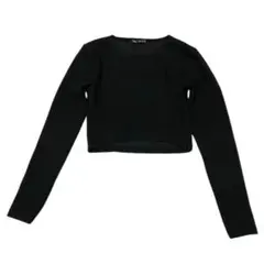 【A3298】ZARA/レディース/長袖/カットソー/L/ブラック/新品タグ付き