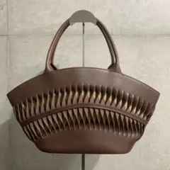 CARPET レザー 編み込み トートバッグ 未使用級 ハンドバッグ A4可