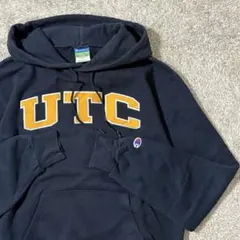 ChampionカレッジロゴパーカーUTC刺繍ネイビー古着S