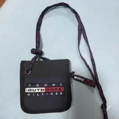 トミーヒルフィガー アウトドア ナイロン 財布 90s ネックストラップ