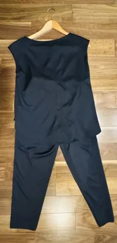 COMME CA ISM ブラックパンツセットアップ