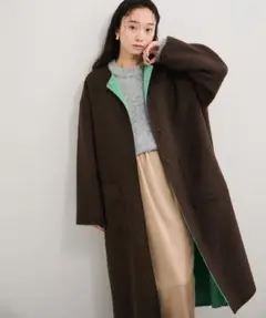 LE CERCLE par ropé/ダブルフェイスリバーシブルロングコートのサムネイル