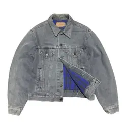 希少 80s Levi's 70411 先染めブラック 裏ネル デニムジャケット