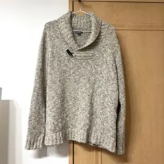 Eddie Bauer ニット セーター グレー M 前V