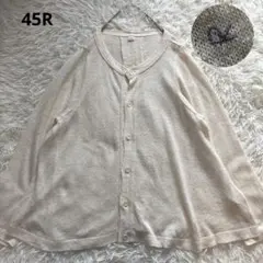 45R モンサンミッシェルリネンニットプルオーバー 0 メランジ 45rpm 45rpm - 45R モンサンミッシェルリネンニットプルオーバー 0 メランジ