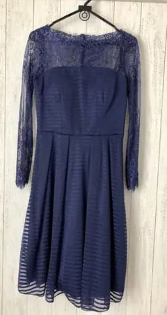 【LITTLE MISTRESS】刺繍ボーダーレースワンピース・ドレス