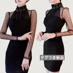 キャバドレス ブラック タイトミニドレス(新品)