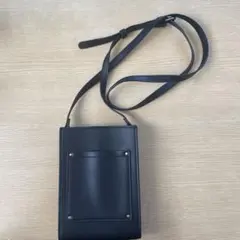 黒 シンプルショルダーバッグ スマホ対応