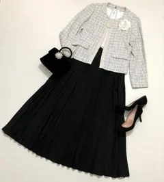 【Lサイズ】清楚系ママスーツ ビームスハート レースレディース 卒業式 入学式