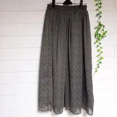 Samansa Mos2 花柄フレアスカート　フリーサイズ　ウエストゴム