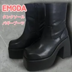 【美品】EMODA タンクソールバギーブーツ　ヒールブーツ　Lサイズ　24.5