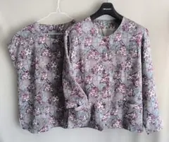 花柄アンサンブル　シニア