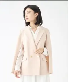 CELFORDセルフォード袖スリットリネンライク ジャケット金ボタンサイズ