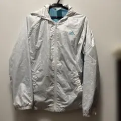 adidas フード付きウィンドブレーカー ホワイト