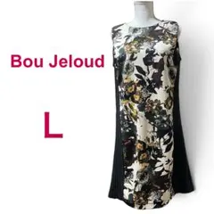 Bou Jeloud ノースリーブ　プルオーバーワンピース　花柄ブラック　Ｌのサムネイル