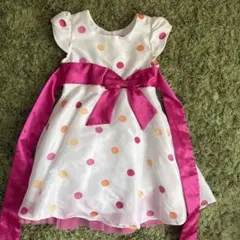 キッズ ドレス 水玉模様 リボン付き　コストコ　4Tのサムネイル