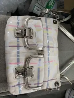 【未使用品】COACH チェック柄 ショルダーバッグ