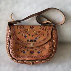 美品✨ アンリークイール ハンドバッグ MACATEA SS スマイル ブラウン 