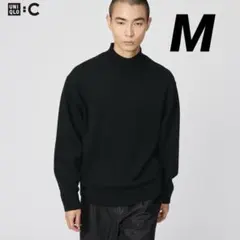 UNIQLO C ユニクロ ローゲージハイネックセーター ブラック 黒 M