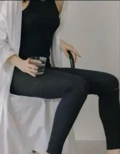 ウールインナーリブレギンス10分丈　※新品未使用