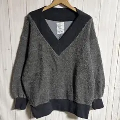 SHAREEF POODLE PILE RIB-NECK L/Sリブネックニットのサムネイル