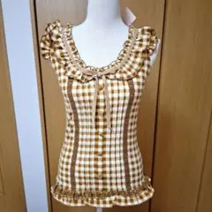 新品タグ付きLIZ LISA ギンガムチェック ノースリーブトップス