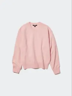 UNIQLO プレミアムラムクルーネックセーター（長袖） ピンク
