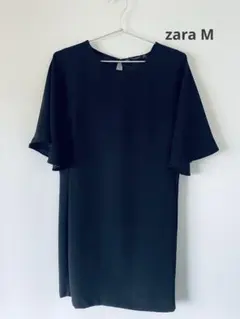 ZARA ザラ チュニックワンピース M 黒 ブラック