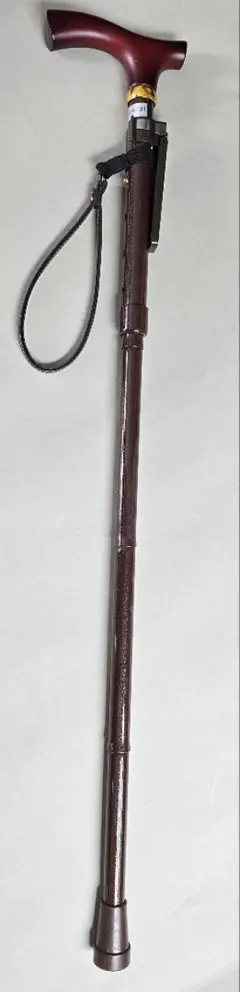 折りたたみ 杖 ダークブラウン ステッキ 介護 登山 ポール 散歩 旅