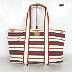TORY BURCH トリーバーチ トートバッグ ボーダー キャンバス 大容量