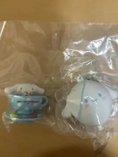 シナモロール　コーヒーカップ　ぷにぷにバルーンキーチェーン